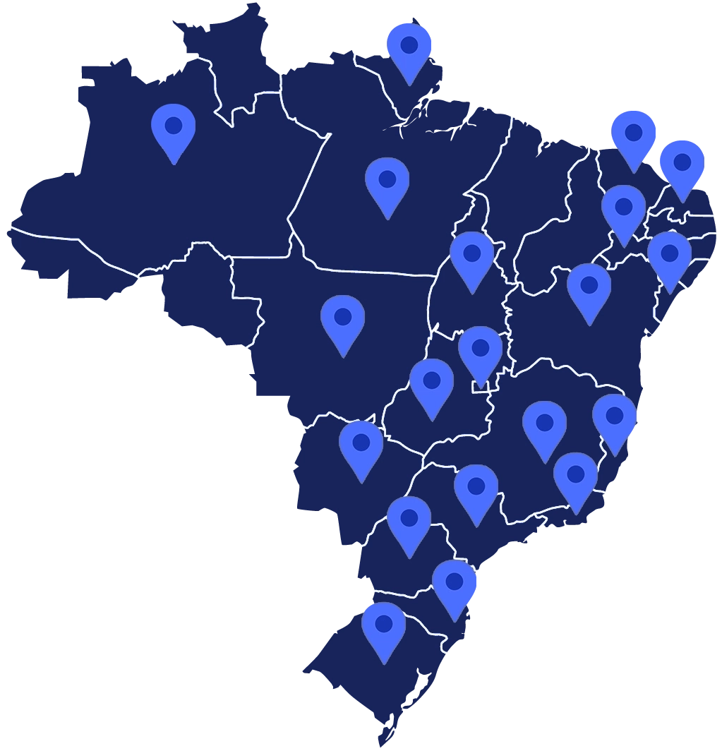 Mapa do Brasil - Presença Nacional Perseus